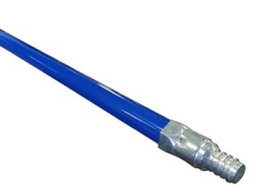 60" blue powder coated steel handle with threaded metal tip (case of 12)