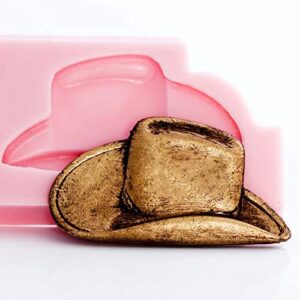 small thin cowboy hat silicone mold make your own western chocolate, fondant, resin, clay.. mold creates hat the perfect size jewelry and more.