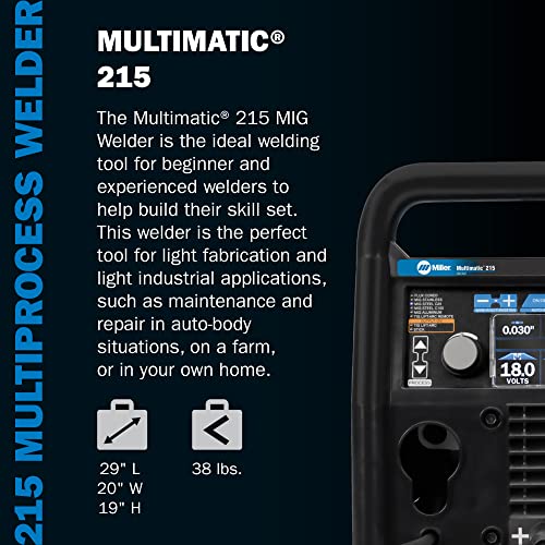 Miller Multimatic 215 Welder, Multiprocess Welder for 120/240-Volt Power Sources