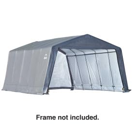 ShelterLogic Replacement Cover Kit Only No Frame-12x20x8 Peak Gray 131113 for ShelterLogic 12x20x8 Garage in-A-Box Models 62790,62675,62690,62677,62692, 62792 (7.5oz Gray)