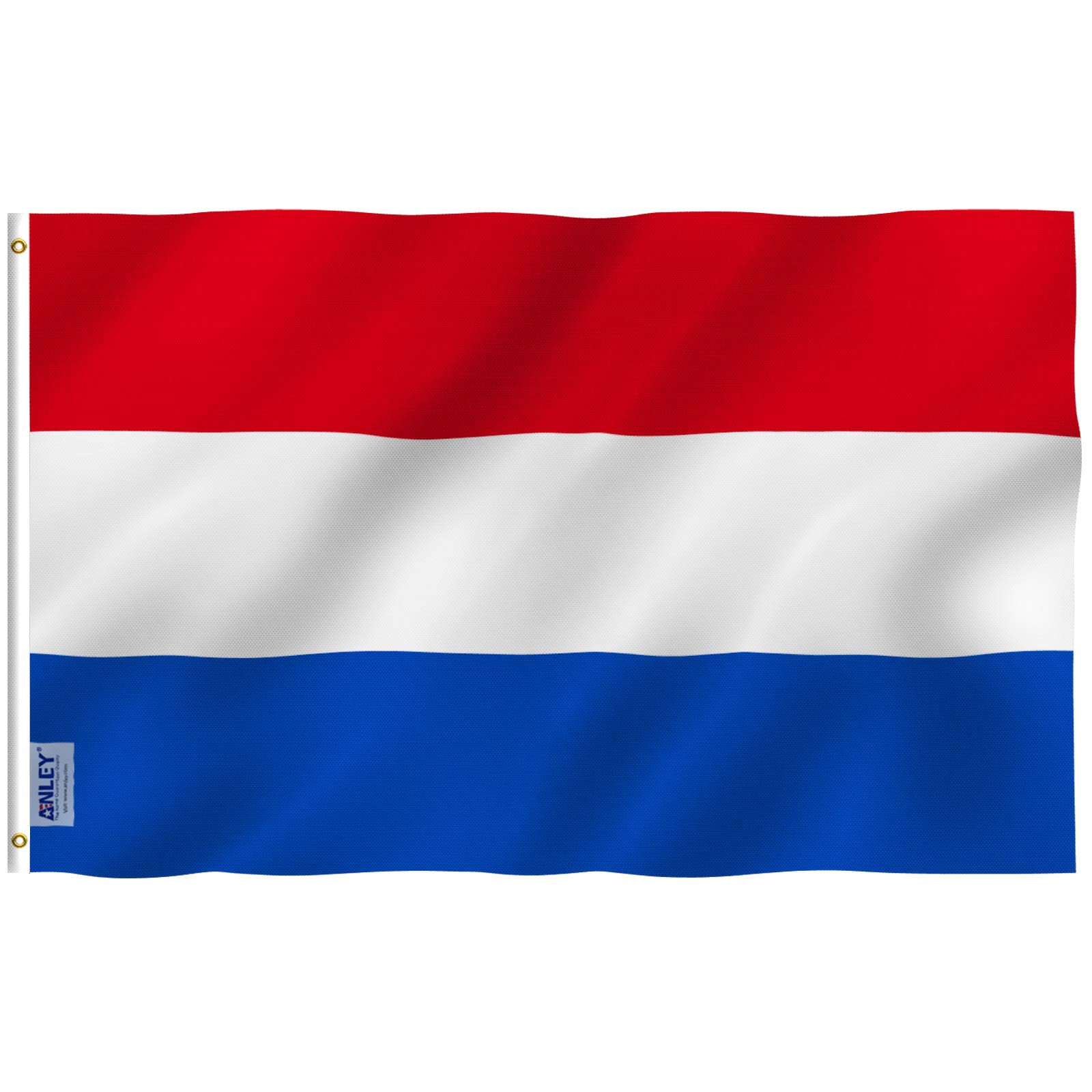 Anley Fly Breeze 3x5 Foot Netherlands Flag - Vivid Color and Fade Proof - Canvas Header and Double Stitched - Holland National Flags Polyester with Brass Grommets 3 X 5 Ft