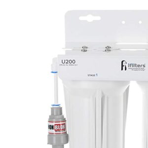 U200 Premium Drinking Water Filtration System 2 Stage w/Designer Faucet & Protection Valve