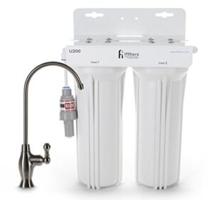 u200 premium drinking water filtration system 2 stage w/designer faucet & protection valve