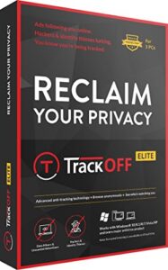 trackoff elite vpn and online privacy protection software, 1 year (3-users)