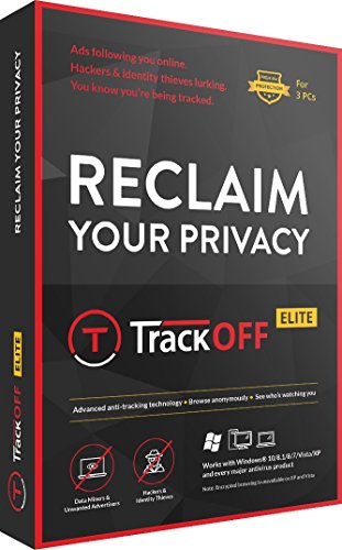 TrackOFF Elite VPN and Online Privacy Protection Software, 1 Year (3-Users)