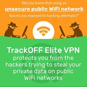 TrackOFF Elite VPN and Online Privacy Protection Software, 1 Year (3-Users)