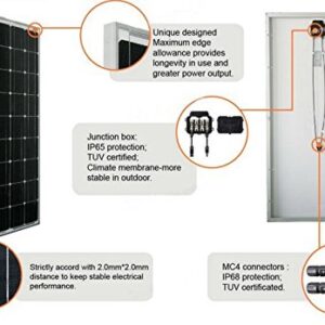 GOWE 240w solar panel/paneles solares 120w/solar cell 120w 2pcs/solar cables and connectors included