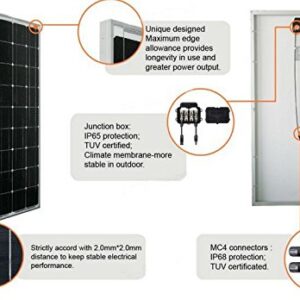 GOWE 300w monocrystalline solar panel 18V 17% charge efficiency