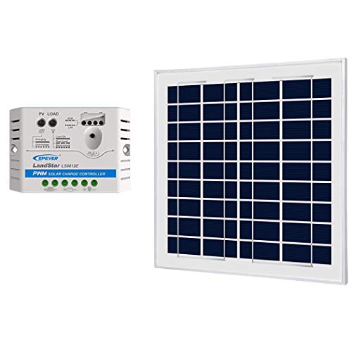 ACOPOWER 15W 12V Charger Kit, 15 Watts Polycrystalline Solar Panel with 5A PWM Charge Controller