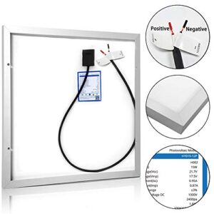 ACOPOWER 15W 12V Charger Kit, 15 Watts Polycrystalline Solar Panel with 5A PWM Charge Controller