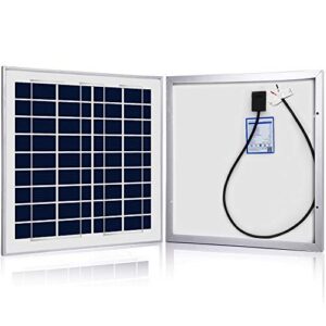 ACOPOWER 15W 12V Charger Kit, 15 Watts Polycrystalline Solar Panel with 5A PWM Charge Controller