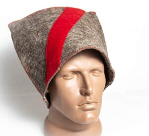 sauna banya hat woo for men - sauna hat to protect hair - russian banya hat - easter sale wool felt papakha kubanka cossack ukrainian warrior cosplayers