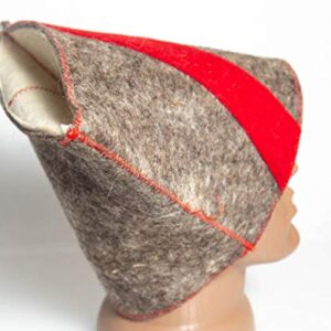 Sauna banya hat Woo for Men - Sauna hat to Protect Hair - Russian banya hat - Easter Sale Wool Felt Papakha Kubanka Cossack Ukrainian Warrior cosplayers