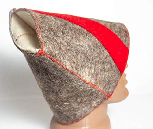 Sauna banya hat Woo for Men - Sauna hat to Protect Hair - Russian banya hat - Easter Sale Wool Felt Papakha Kubanka Cossack Ukrainian Warrior cosplayers