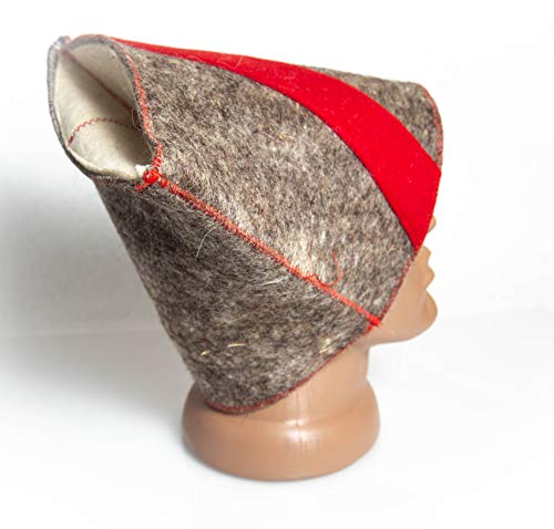 Sauna banya hat Woo for Men - Sauna hat to Protect Hair - Russian banya hat - Easter Sale Wool Felt Papakha Kubanka Cossack Ukrainian Warrior cosplayers