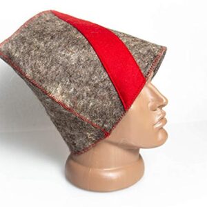 Sauna banya hat Woo for Men - Sauna hat to Protect Hair - Russian banya hat - Easter Sale Wool Felt Papakha Kubanka Cossack Ukrainian Warrior cosplayers