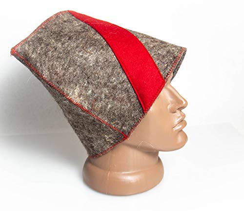 Sauna banya hat Woo for Men - Sauna hat to Protect Hair - Russian banya hat - Easter Sale Wool Felt Papakha Kubanka Cossack Ukrainian Warrior cosplayers