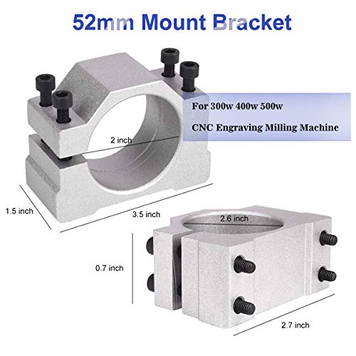 CNC Spindle, MYSWEETY 500W Air Cooled 0.5kw Milling Motor and Spindle Speed Power Converter and 52mm Clamp and 13pcs ER11 Collet for DIY Engraving