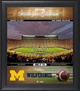 michigan wolverines framed 15" x 17" welcome home collage - college team plaques and collages