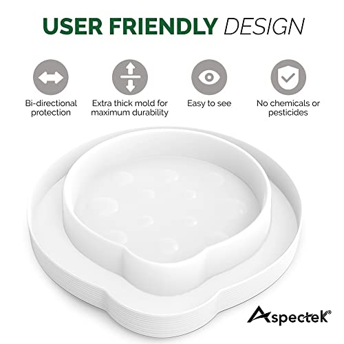 ASPECTEK Bed Bug Trap, Bed Bug Interceptor-Pack of 8. Insect Trap, Safe Eco Friendly, Bed Bug Eliminator (White)