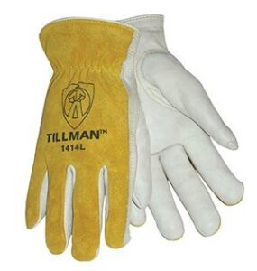 tillman 1414l top grain/split cowhide drivers gloves - large
