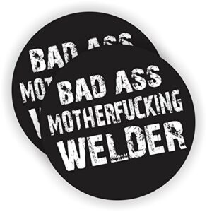 bad a$$ motherf welder hard hat sticker / helmet decal / label lunch tool box motorcycle welding