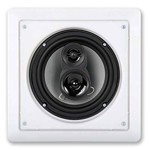 Acoustic Audio by Goldwood CSi63S in Wall/Ceiling 6.5" Speaker Pair 3 Way Home Theater Speakers, White