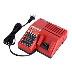 multi-voltage m18 battery rapid charger compatible with milwaukee m18 14.4v-18v xc lithium-ion battery 48-11-1850 48-11-1852 48-11-1862 48-11-1880 48-11-1812 48-11-1820