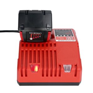 Multi-Voltage M18 Battery Rapid Charger Compatible with Milwaukee M18 14.4V-18V XC Lithium-ion Battery 48-11-1850 48-11-1852 48-11-1862 48-11-1880 48-11-1812 48-11-1820