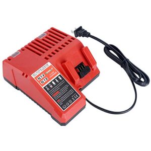 Multi-Voltage M18 Battery Rapid Charger Compatible with Milwaukee M18 14.4V-18V XC Lithium-ion Battery 48-11-1850 48-11-1852 48-11-1862 48-11-1880 48-11-1812 48-11-1820