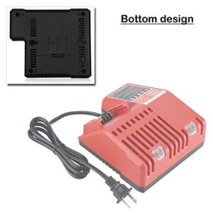 Multi-Voltage M18 Battery Rapid Charger Compatible with Milwaukee M18 14.4V-18V XC Lithium-ion Battery 48-11-1850 48-11-1852 48-11-1862 48-11-1880 48-11-1812 48-11-1820