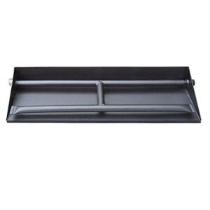 stanbroil 14.5" dual fireplace burner and pan, black steel