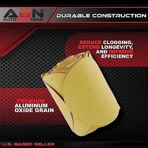 ABN 80 Grit Sandpaper Roll - 6 Inch Round Sanding Discs Aluminum Oxide Sandpaper Discs with Adhesive Back, 100Pc