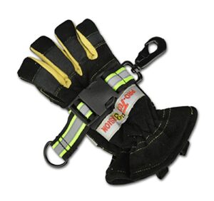 lightning x heavy-duty ballistic nylon glove strap, adjustable size, reflective tape for quick access (ideal for firefighters, emts, construction and mechanics)