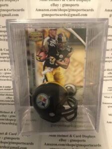 hines ward pittsburgh steelers mini helmet card display collectible auto wr shadowbox autograph