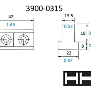 HHIP 3900-0315 Pro-Series 4 Piece 1/2" T-Slot Clamping Nut Kit