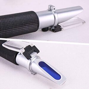 Refractometer for Grape Wine Brewing, Measuring Sugar Content in Original Grape Juice and Predicting The Wine Alcohol Degree, Dual Scale of 0-40% Brix & 0-25% vol Alcohol, Wine Making Kit