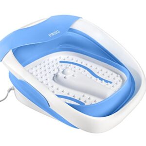 Homedics Compact Pro Spa Collapsible Footbath with Heat | Vibration Massage, ACU-Node Surface, Heat Maintenance | Improves Circulation, Soothe Tired Muscles, Collapsible Tub for Easy Storage