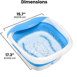 Homedics Compact Pro Spa Collapsible Footbath with Heat | Vibration Massage, ACU-Node Surface, Heat Maintenance | Improves Circulation, Soothe Tired Muscles, Collapsible Tub for Easy Storage