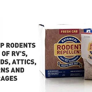 Fresh Cab FC6 Botanical Rodent Repellent Keeps Mice and Rats Out, Federal EPA Registered for Use Indoors and in Enclosed Spaces, 2.5 Ounce x 4 Scent Pouches x 4 Pack (Total 16 Pouches)