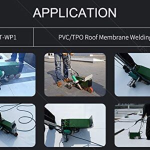 PVC TPO Roofing Hot Air Welder Roof Welding Machine with 40 mm Overlap Welding Nozzle Lesite LST-WP1