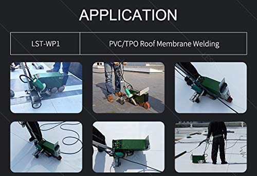 PVC TPO Roofing Hot Air Welder Roof Welding Machine with 40 mm Overlap Welding Nozzle Lesite LST-WP1