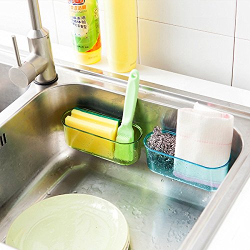 Suction Storage Rack Sponge Brush Storage Organizer Cup Holder Kitchen Gadget