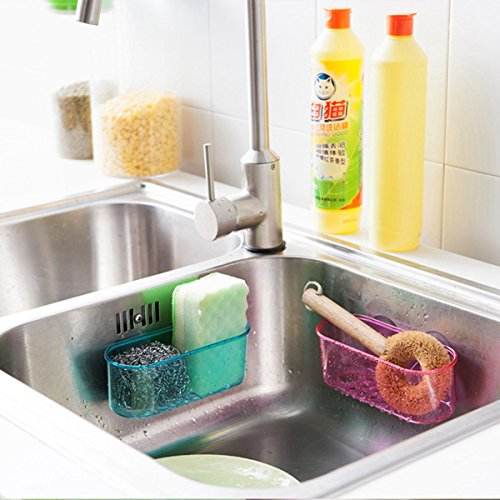 Suction Storage Rack Sponge Brush Storage Organizer Cup Holder Kitchen Gadget