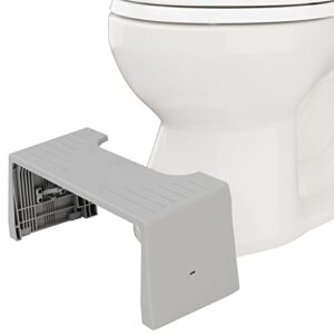 squatty potty porta traveler foldable toilet stool for travel, 7" height, gray