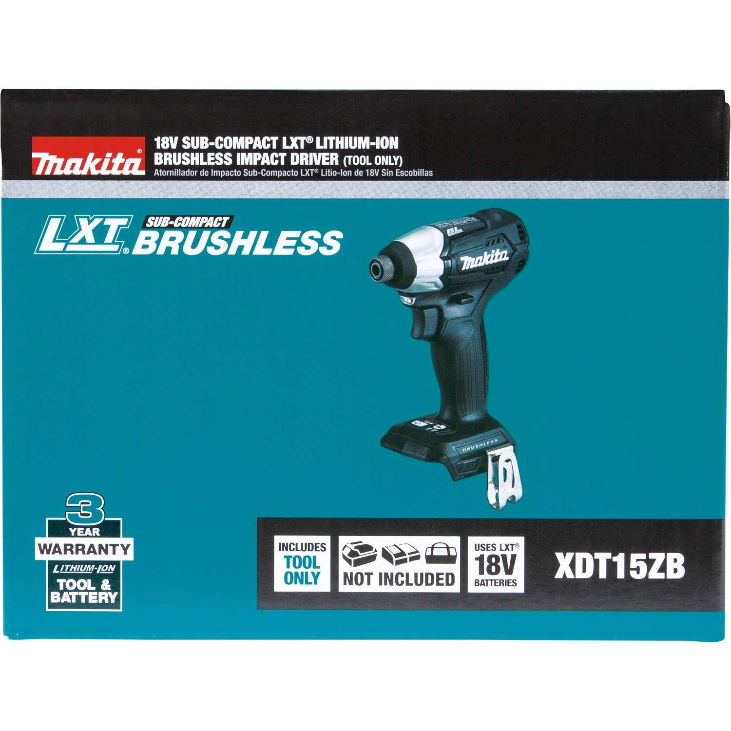 Makita XDT15ZB 18V LXT Lithium-Ion Sub-Compact Brushless Cordless Impact Driver