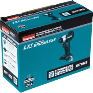 Makita XDT15ZB 18V LXT Lithium-Ion Sub-Compact Brushless Cordless Impact Driver