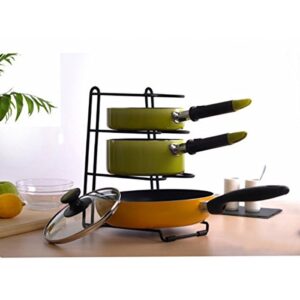 multifunctional creative stainless steel kitchen shelving tripod pan rack household tool