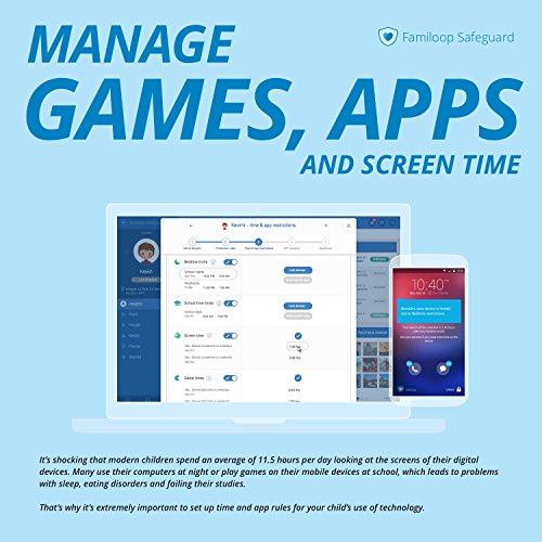 Parental Control Software - Familoop Safeguard. 10 devices 1 month licence. Porn blocker, Internet filter & screen time control for your kids..