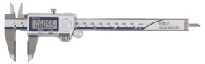 mitutoyo 500-731-20 digimatic caliper, 0-6", ip67 coolant proof, 0005"/0.01 mm, carbide od, no output
